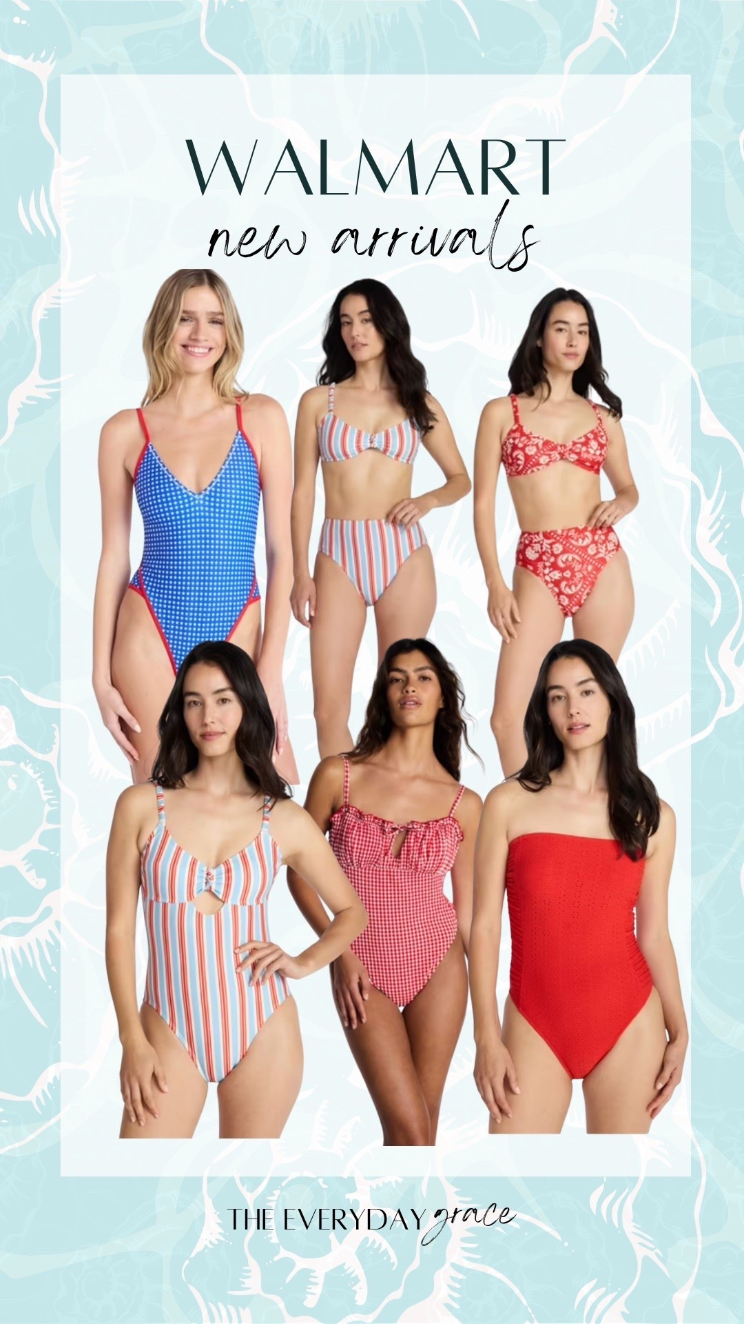 Red white and blue, Walmart new arrivals, swimsuits

#LTKSwim