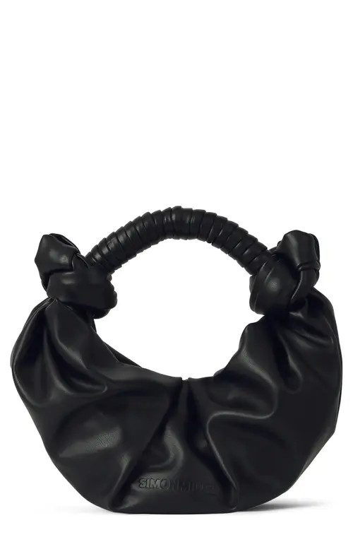 Simon Miller Lopsy Pleated Faux Leather Bag in Black at Nordstrom | Nordstrom