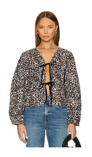 x REVOLVE Printed Brunch Babe Top in Leopard Combo | Revolve Clothing (Global)