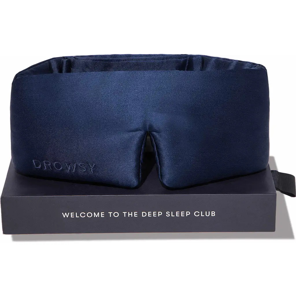 Drowsy Sleep Co. Silk Sleep Mask in Midnight Blue at Nordstrom | Nordstrom