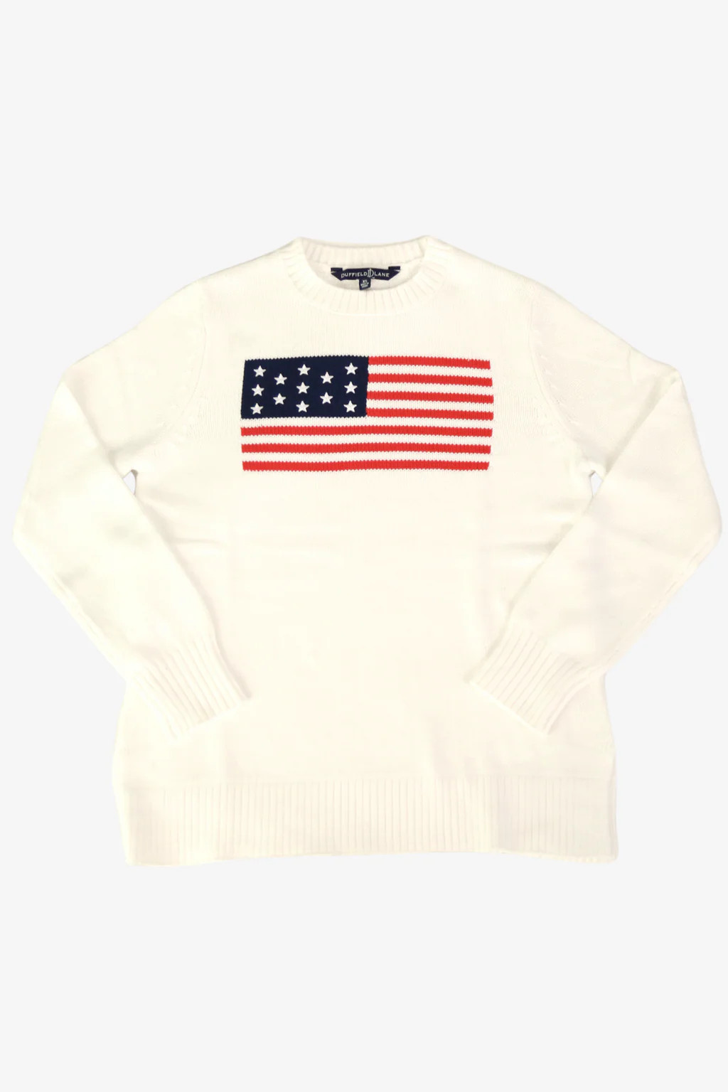 Flag Sweater - White | Duffield Lane