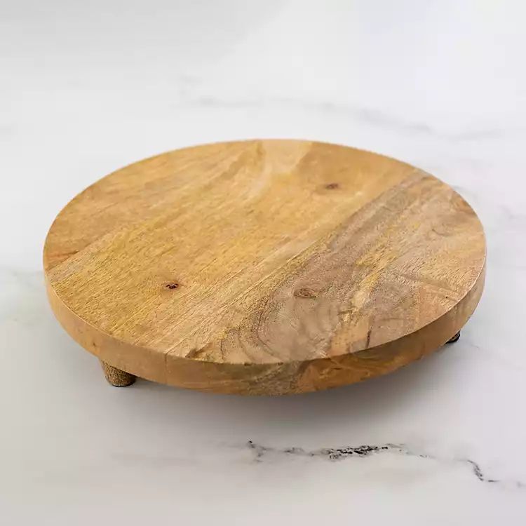 Natural Wooden Round Tray, 13 in. | Kirkland's Home