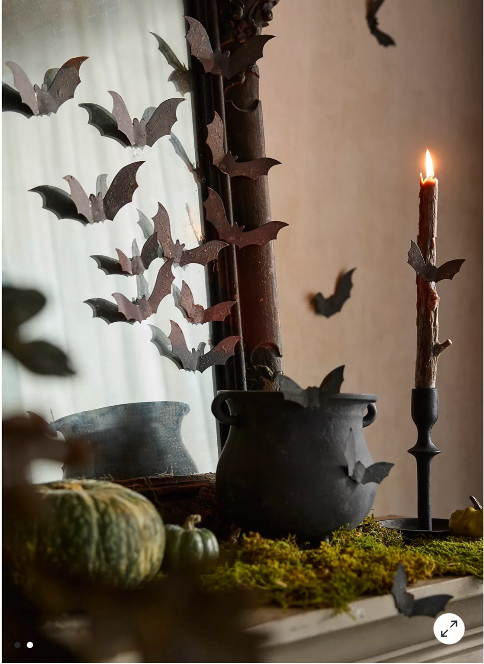 These iron bats are so cool for Halloween. They come in a set of 18.
Halloween 
Halloween decor 
Spooky decor 
Bats 

#LTKFindsUnder50 #LTKHome #LTKSeasonal