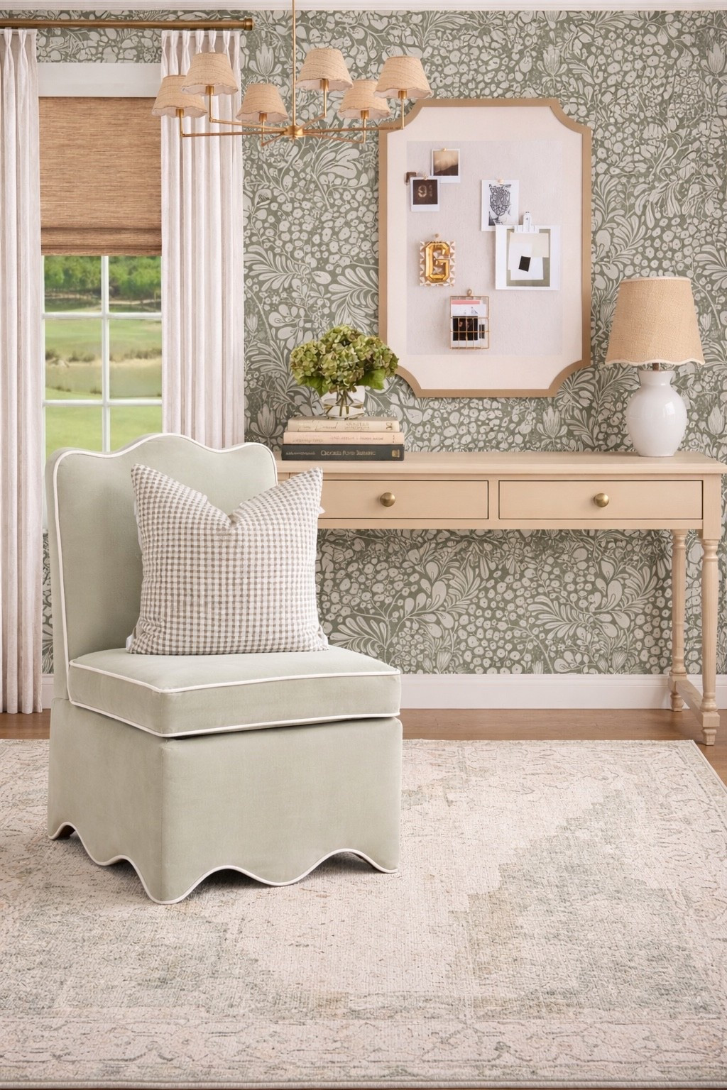 A green and ivory moment for the desk corner 

#desk #office #homedecor #bedroom 

#LTKSaleAlert #LTKHome