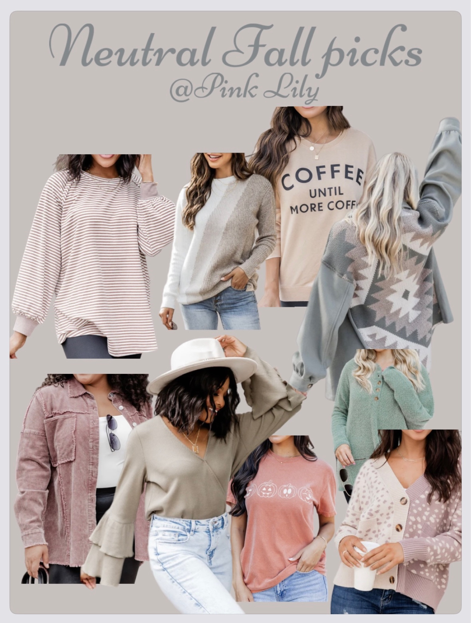 Pink Lily Labor Day Sale 30% off Sitewide! 🫶🏼

Some of my Favs for the season 🍂 🎃 ☕️ 🤎 