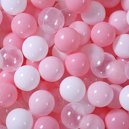 GOGOSO Balls for Ball Pit - Ocean Ball for Toddlers 1-3, Ball Pool with Color Pink Light Pink, Wh... | Amazon (US)