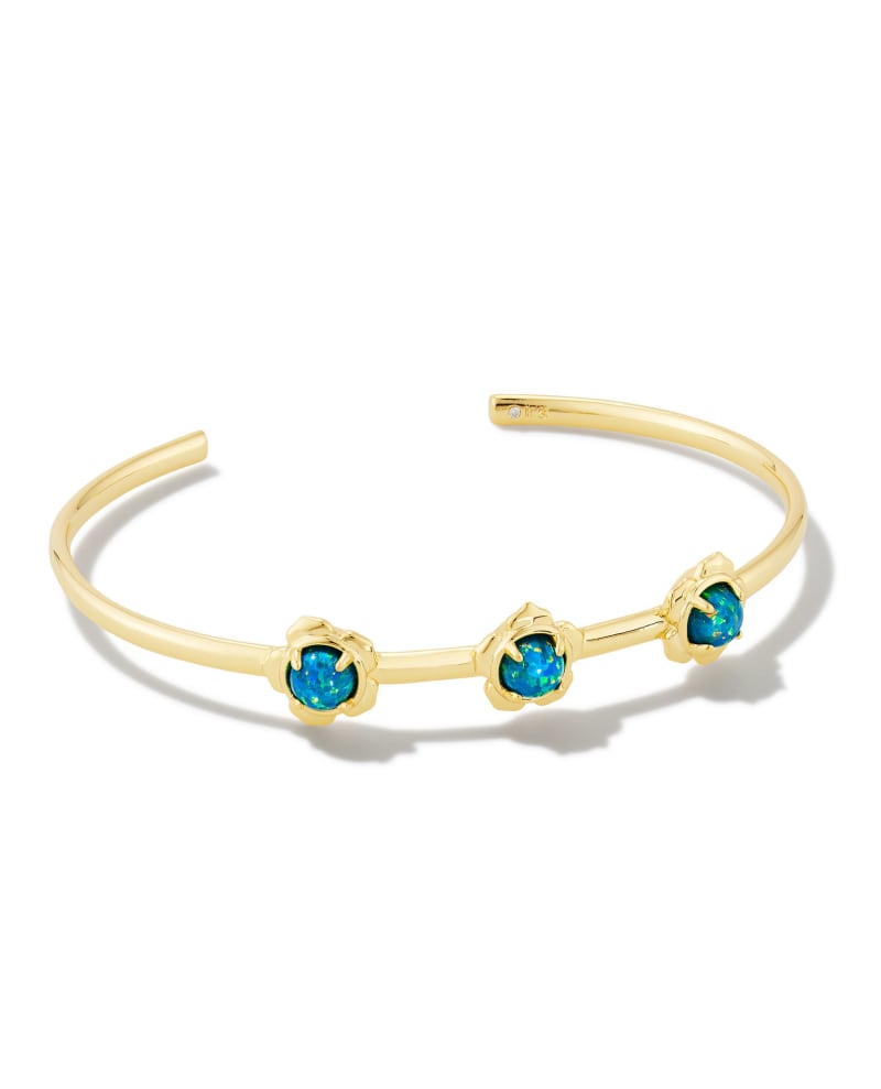 Susie Gold Cuff Bracelet in Marine Kyocera Opal | Kendra Scott