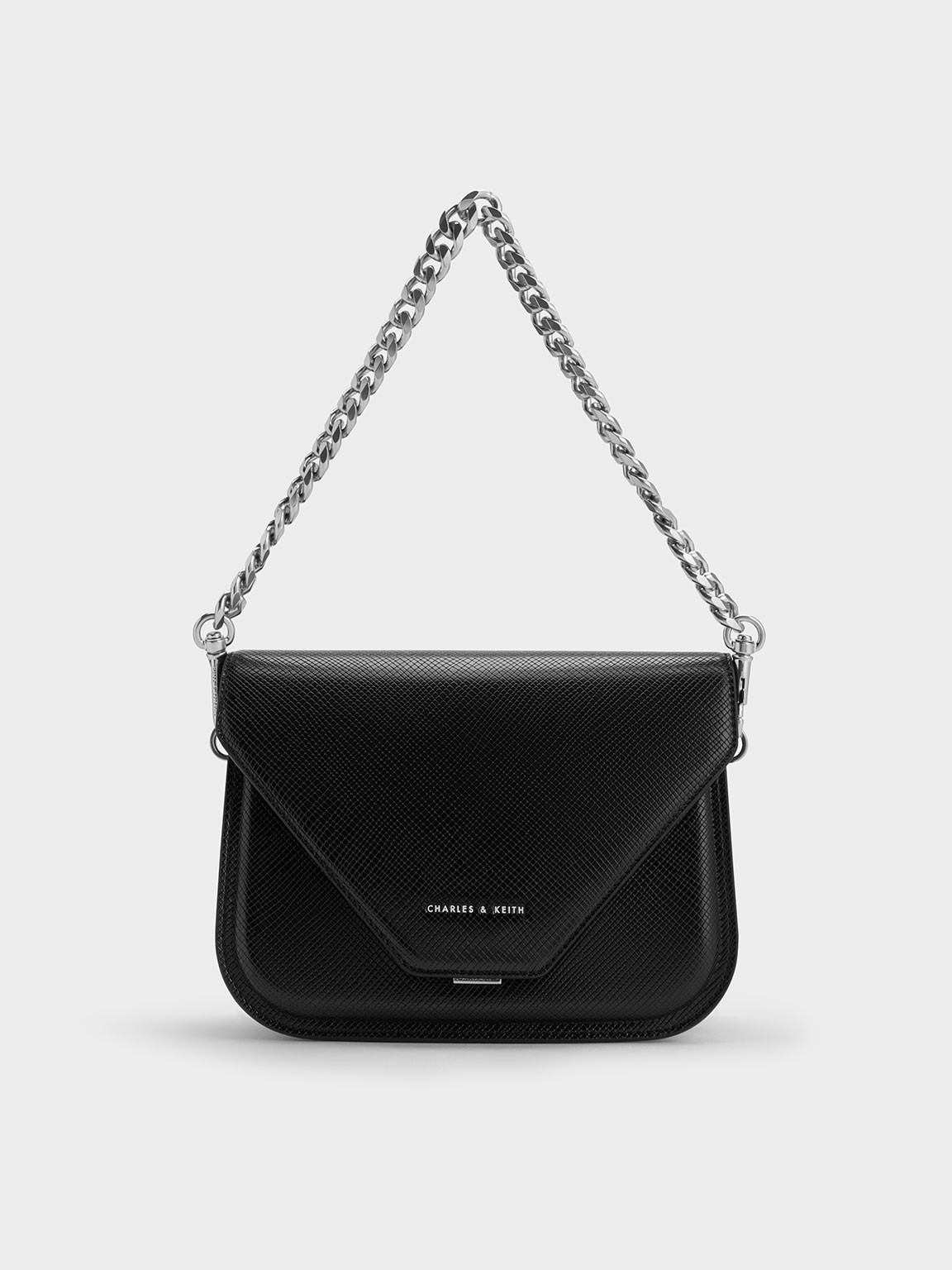Noir Kay Front Flap Crossbody Bag | CHARLES & KEITH | Charles & Keith US