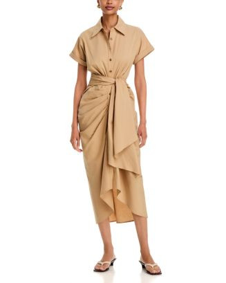 Tie Front Midi Shirt Dress - Exclusive | Bloomingdale's (US)