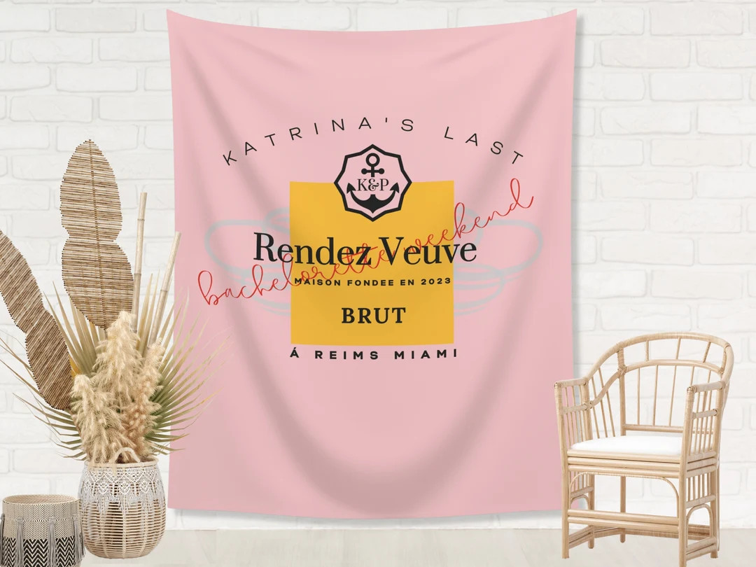Last Rendez Veuve Bachelorette Weekend Custom Backdrop  - Etsy | Etsy (US)