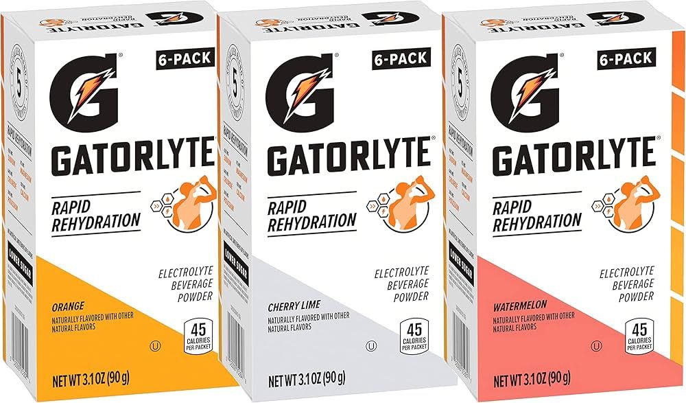 Gatorlyte Rapid Rehydration Electrolyte Beverage, Variety Pack, Lower Sugar, Specialized Blend of... | Amazon (US)