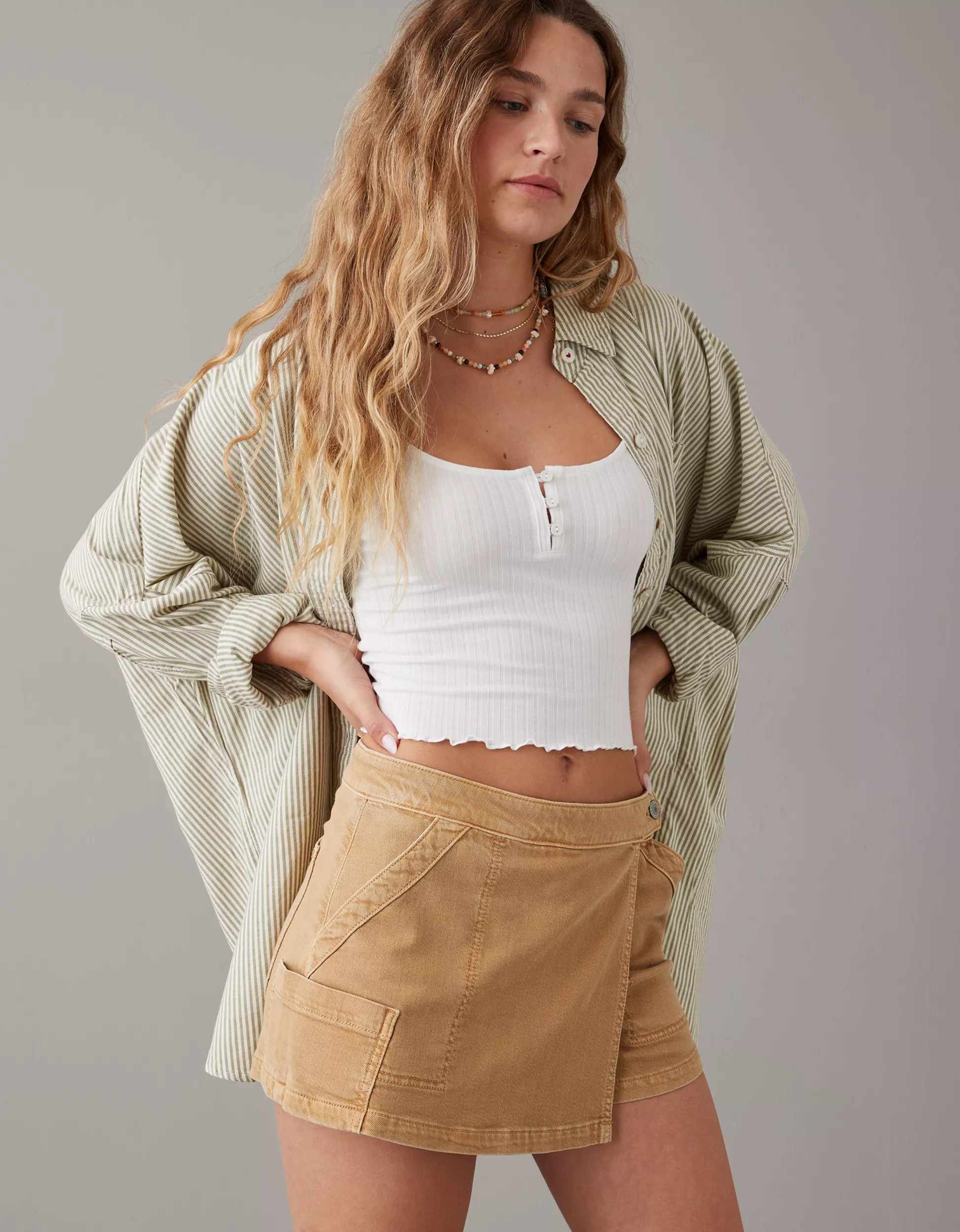 AE High-Rise Mini Skort | American Eagle Outfitters (US & CA)