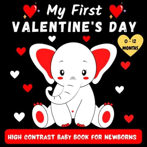 My First Valentine's Day High Contrast Baby Book For Newborns | 0-12 Months: Cute Simple Black & ... | Amazon (US)