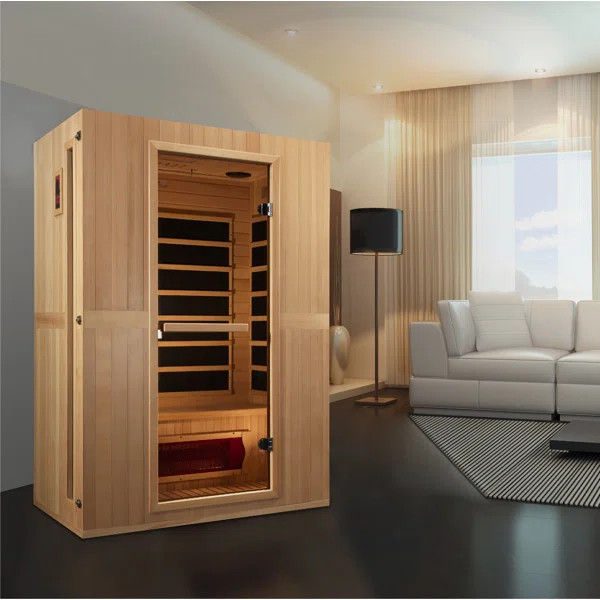 Dynamic Infrared Maxxus 2 - Person Bluetooth Compatible FAR Infrared Sauna in Hemlock | Wayfair North America