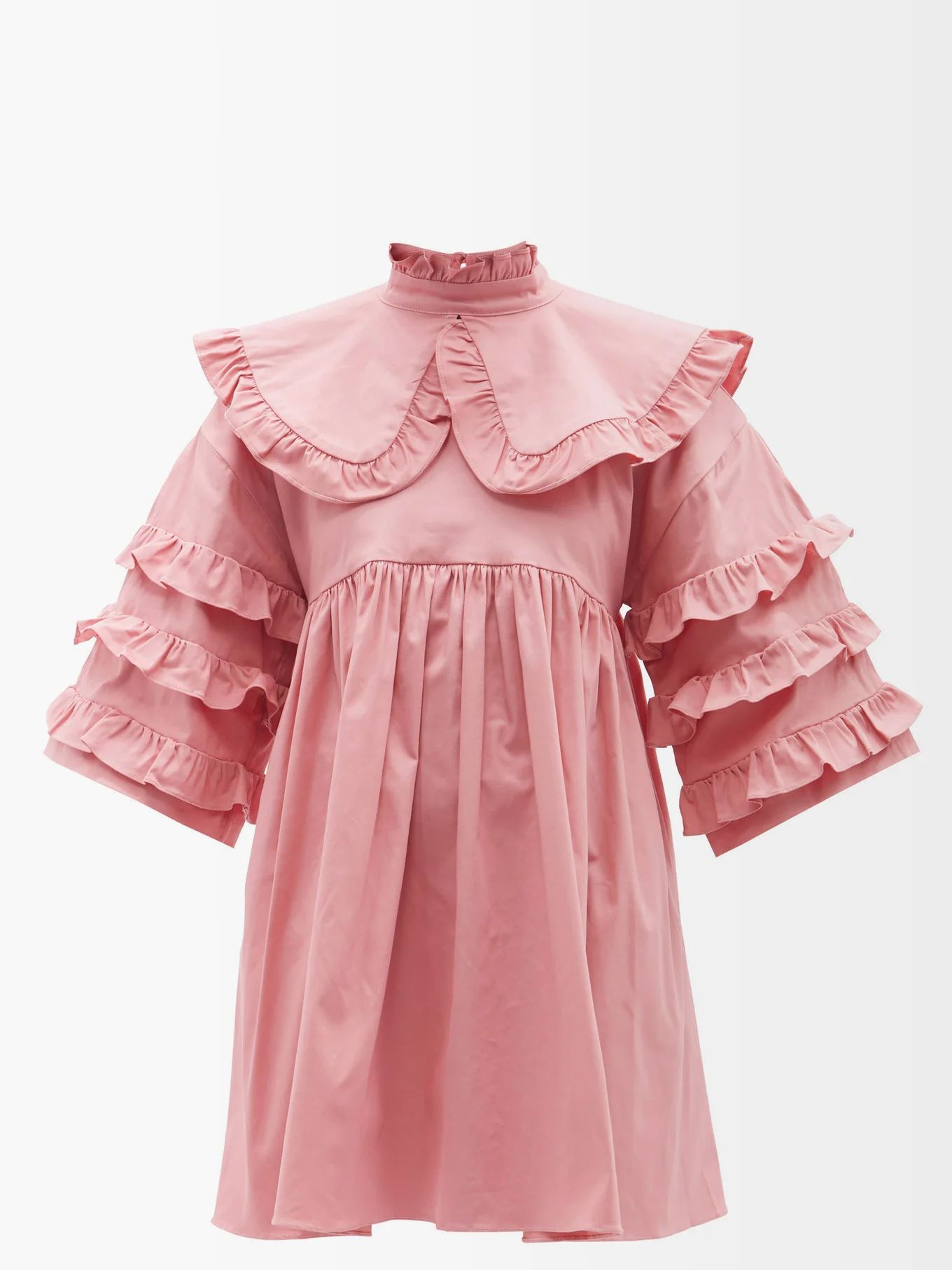 Dorothea ruffled cotton-blend dress | Kika Vargas | Matches (UK)