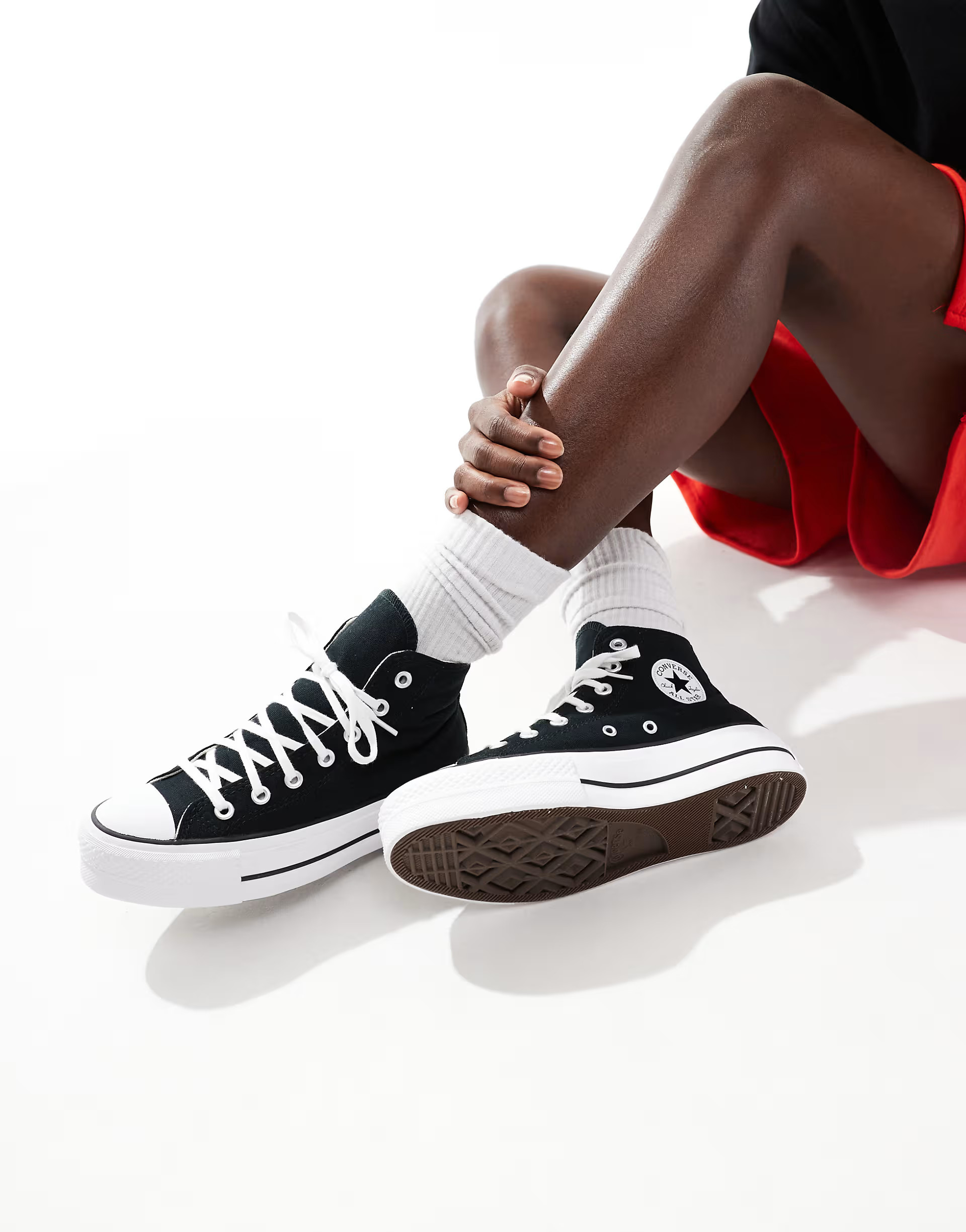Converse Chuck Taylor All Star Lift platform hi trainers in black | ASOS (Global)