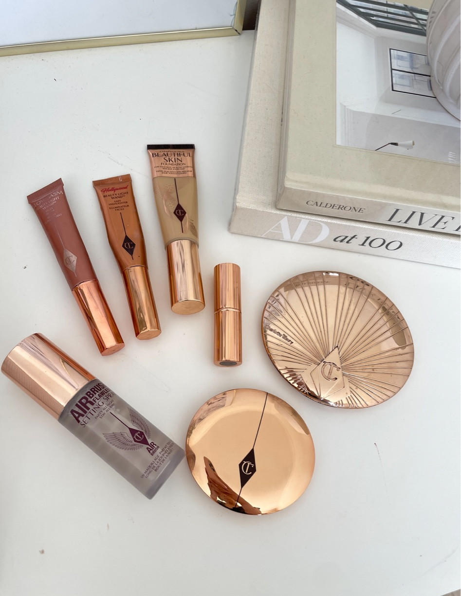 Make up essentials I ❤️

Charlotte tilbury - beautiful skin foundation - amazing! Gorgeous coverage and a satin finish 

Pinkgasm blush - gives you a healthy glow

Spotlight highlighter wand - not too glowy - just perfect 

Bronzer - the best bronzer ever and you can refill it too!

Powder - makes you look flawless 

Setting spray - makes your make up last all day 🙌🏽

Lipstick - the best -my faves shades are very Victoria, pillow talk and Kim KW


#LTKFind #LTKbeauty #LTKeurope