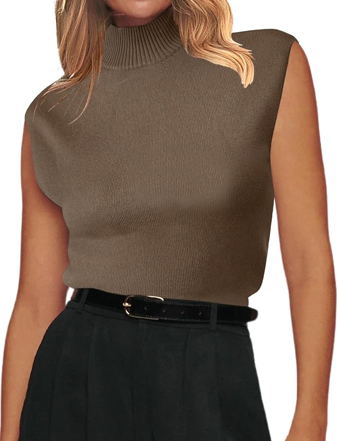 Zeagoo Mock Turtle Neck Knit Sweater Vest | Amazon (US)