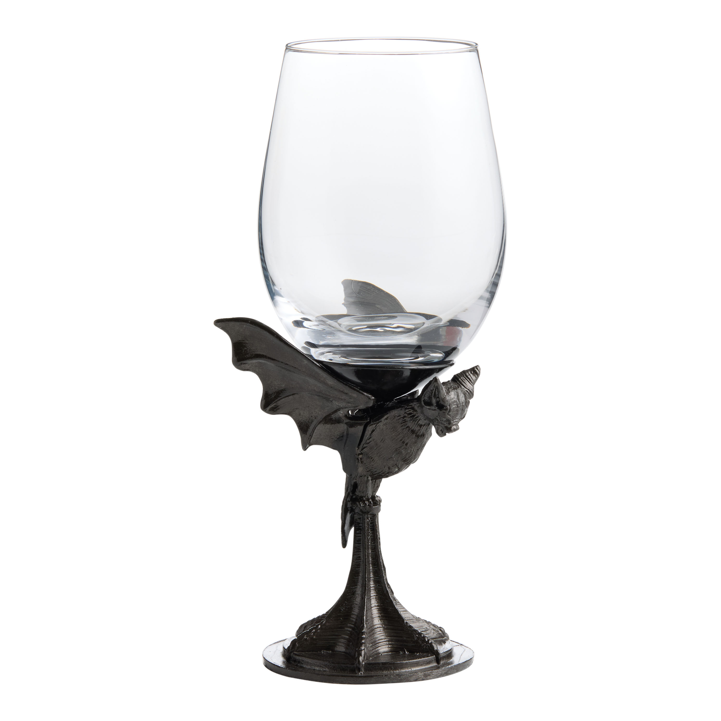 Gunmetal Bat Wine Glass | World Market