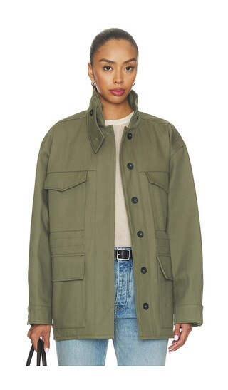ANINE BING Sahara Jacket in Army. - size S | Revolve Clothing (Global)