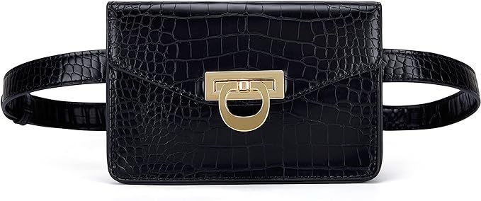 ECOSUSI Belt Bag for Women Fanny Pack Belt Purse for Women Waist Bag Leather Belt Pouch for Party... | Amazon (US)