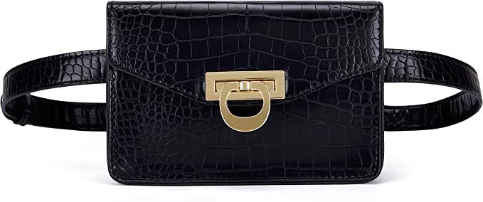ECOSUSI Belt Bag for Women Fanny Pack Belt Purse for Women Waist Bag Leather Belt Pouch for Party... | Amazon (US)