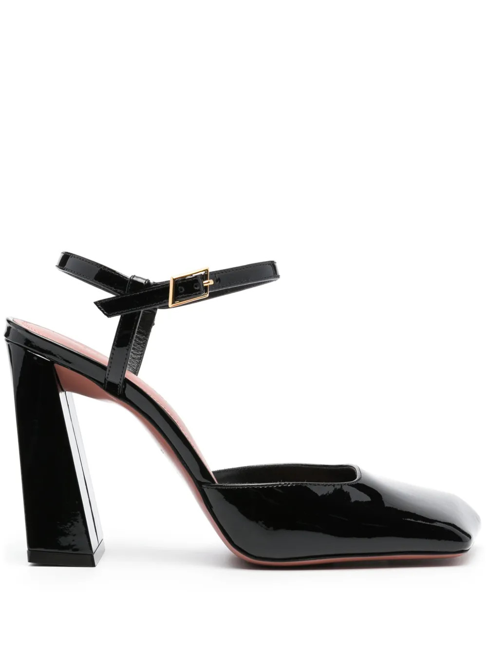 Amina Muaddi Charlotte 95 Patent Leather Pumps - Farfetch | Farfetch Global