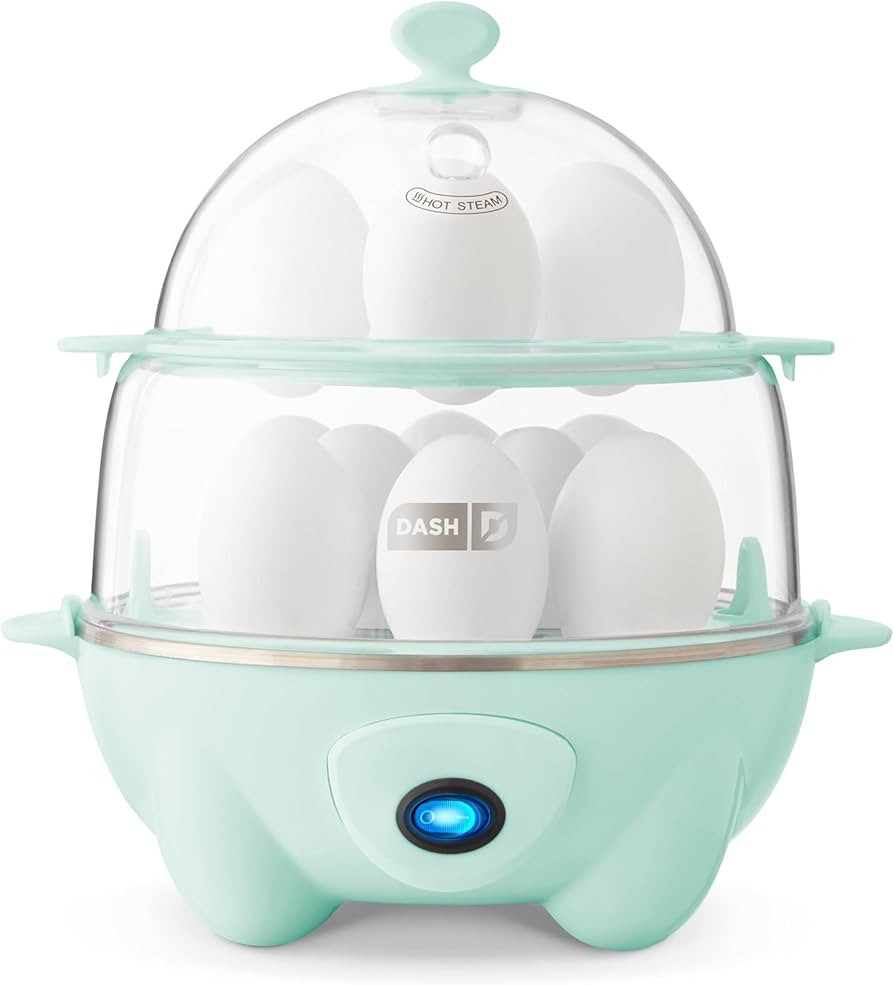 DASH Deluxe Rapid Egg Cooker for Hard Boiled, Poached, Scrambled Eggs, Omelets, Steamed Vegetable... | Amazon (US)