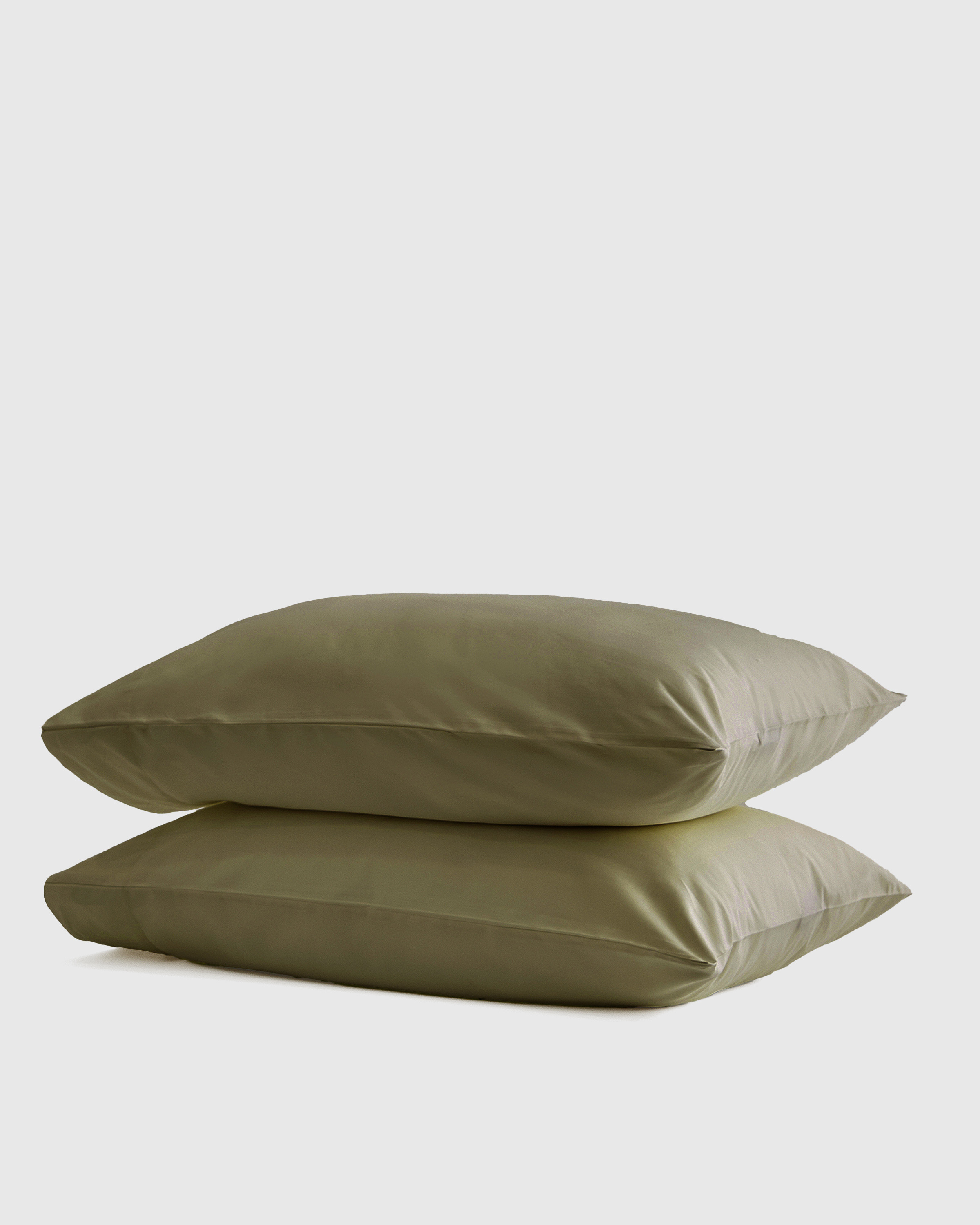 Quince | Luxury Organic Sateen Pillowcase Set in Aloe, Size King, Cotton Sateen | Quince