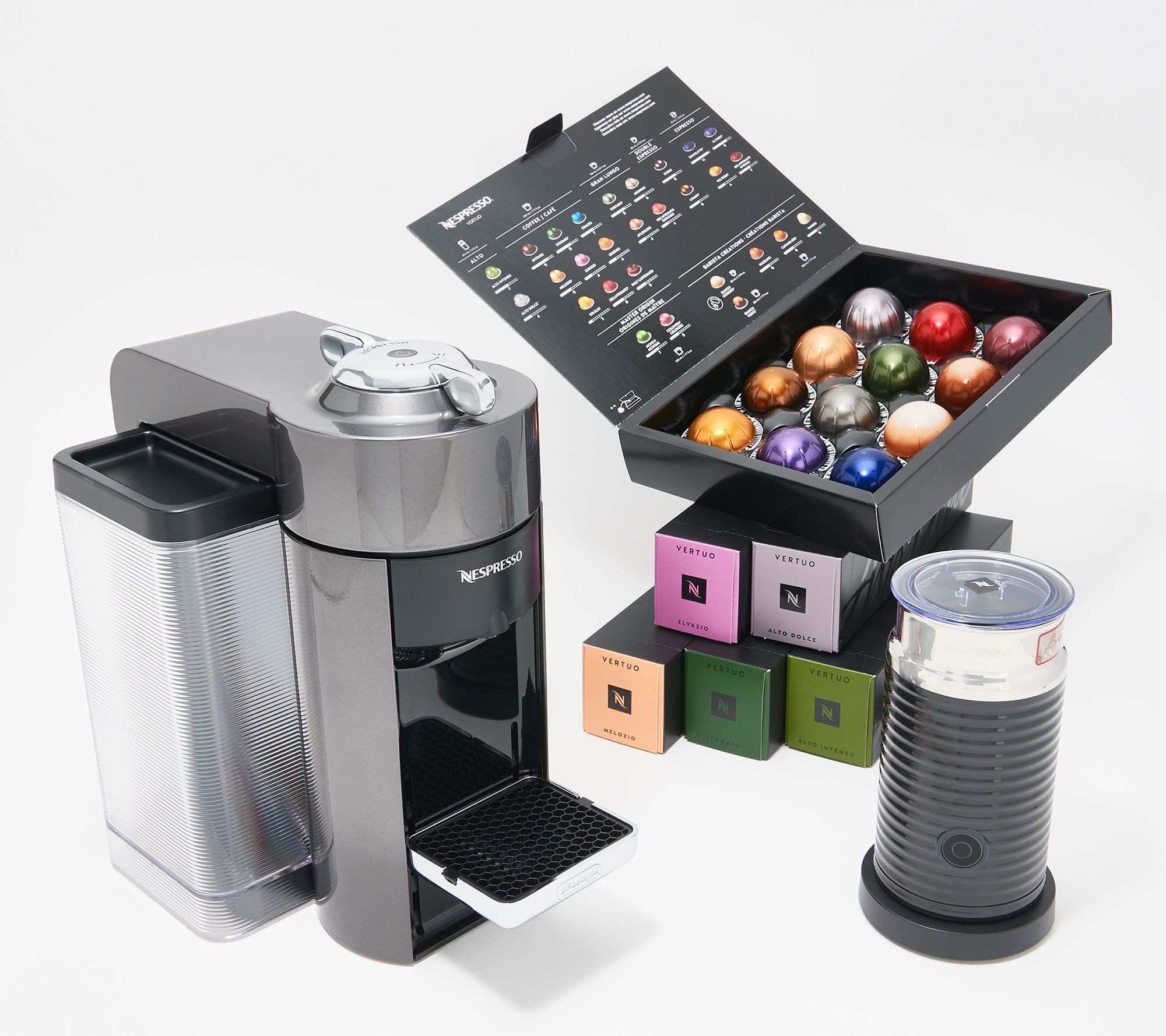Nespresso Vertuo Espresso & Coffee Maker w/ 62 Capsules & Milk Frother | QVC