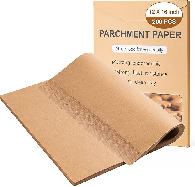 200Pcs Parchment Paper Baking Sheets, 12x16 In Unbleached Non-Stick Precut Parchment Paper for Ba... | Amazon (US)
