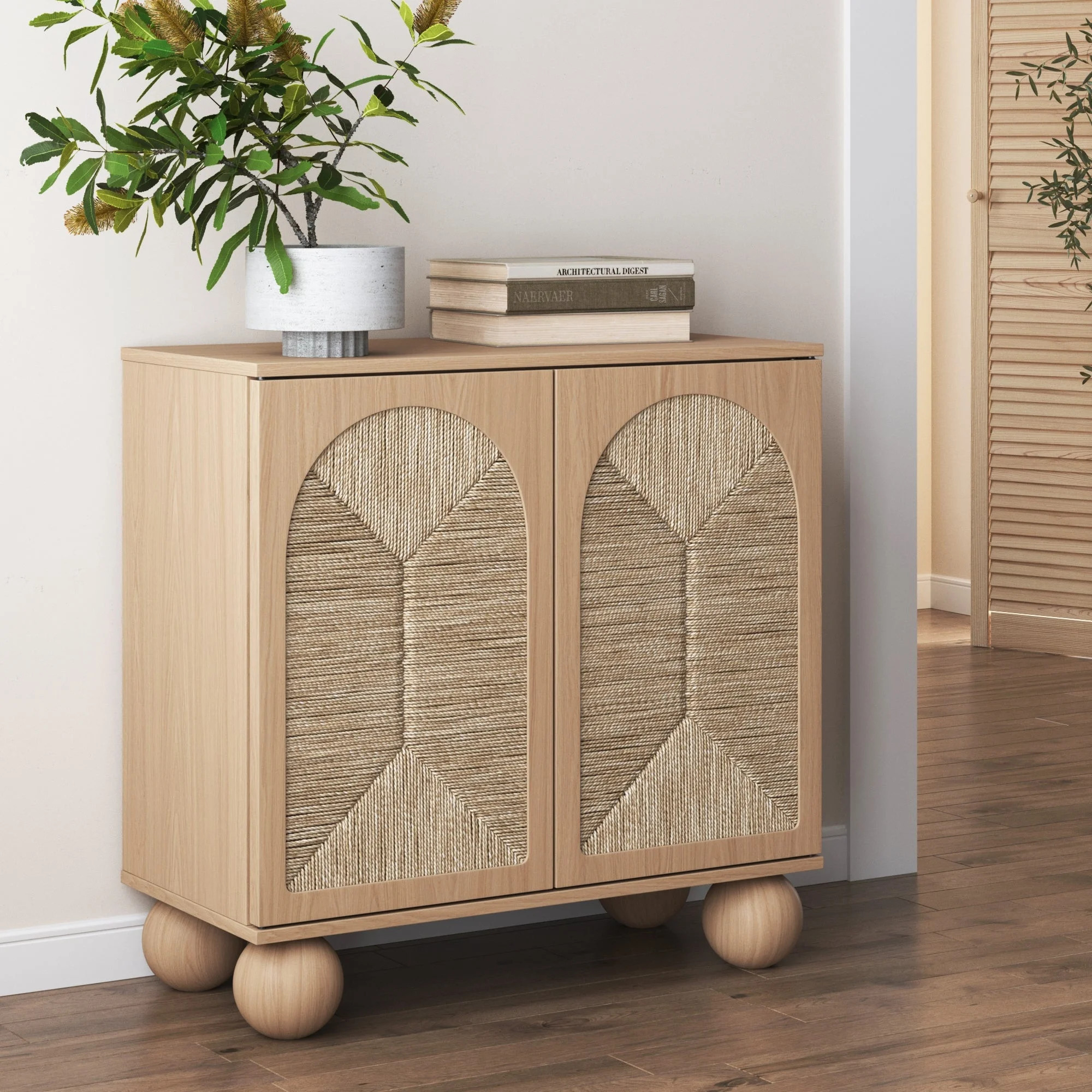 Nathan James Leah Boho Entryway Storage Cabinet or Sideboard Cabinet for Kitchen or Living Room w... | Walmart (US)