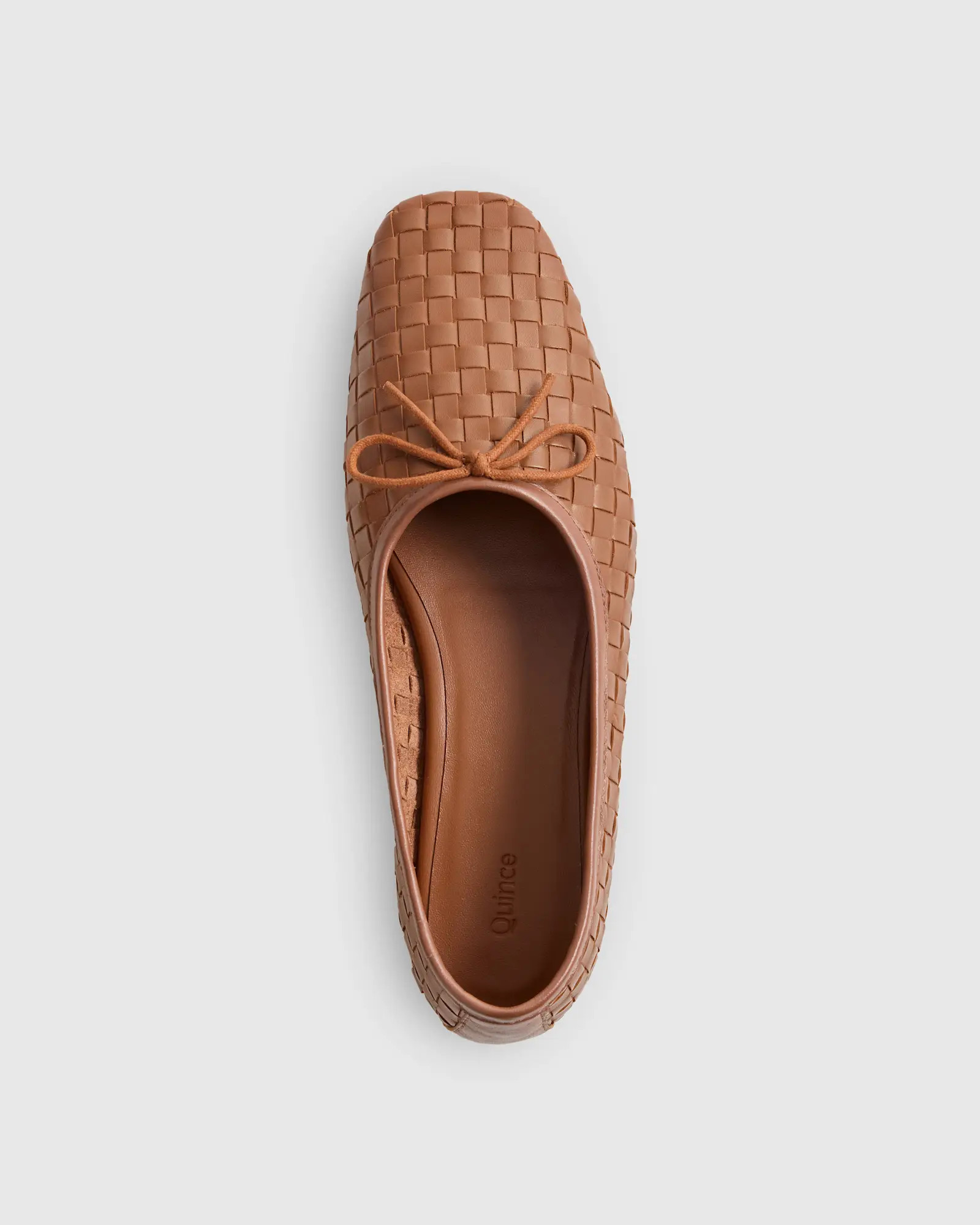 Italian Leather Handwoven Square Toe Ballet Flat | Quince