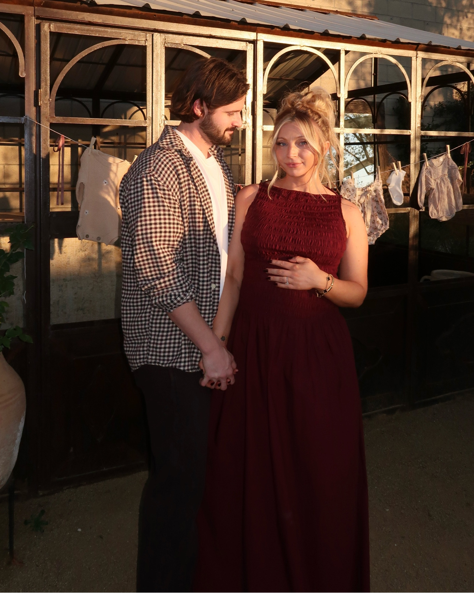 Dress size medium it’s stretchy so it can grow with the bump!! 

#LTKBump #LTKHoliday #LTKStyleTip