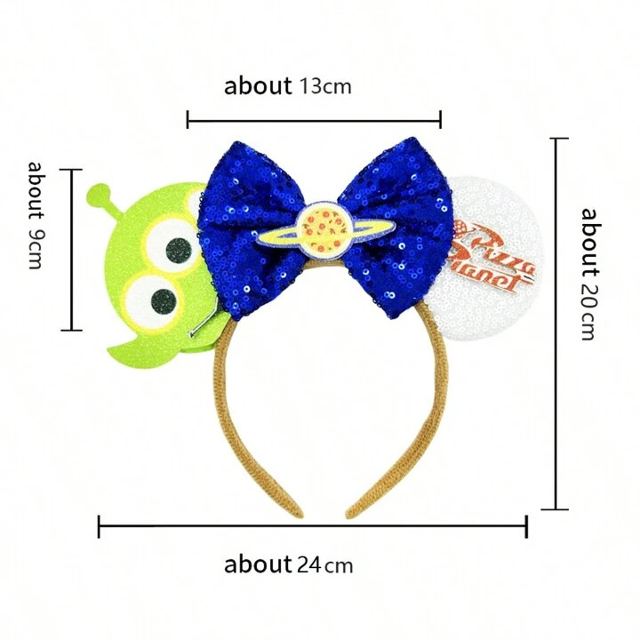 Birthday Girl Hair Accessories Women Pixar Toy Story Bow Headbands For Girls  Ears Alien Head Ban... | SHEIN
