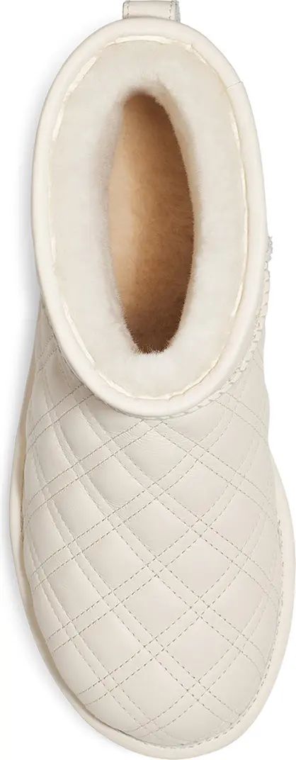 Classic Mini II Quilted Genuine Shearling Lined Bootie (Women) | Nordstrom