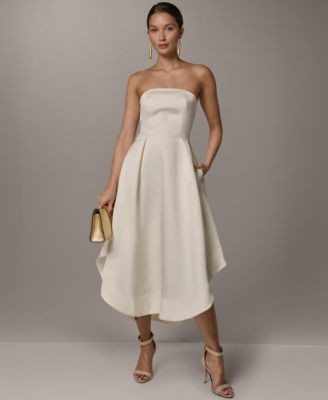 Donna Karan New York Women's Fit & Flare Dress - cream | Macy's