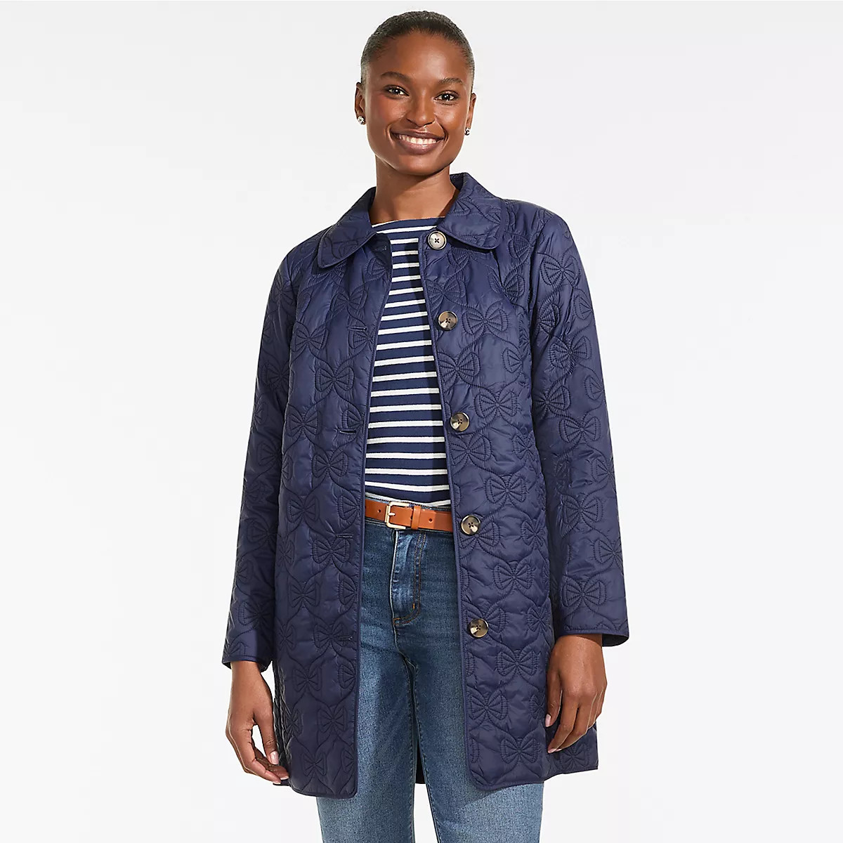 Women's Bow Quilted Insulated Coat | Lands' End (US)