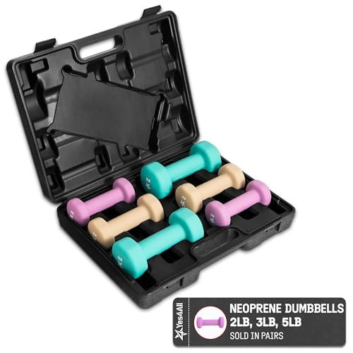 Yes4All Dumbbell Neoprene Set With Case, Weights Dumbbells Set & Hand – 2,3,5 lbs | Amazon (US)