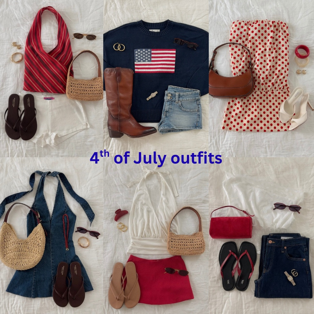 american flag sweater is old hollister & red mini skirt is old garage (linked similar options)
