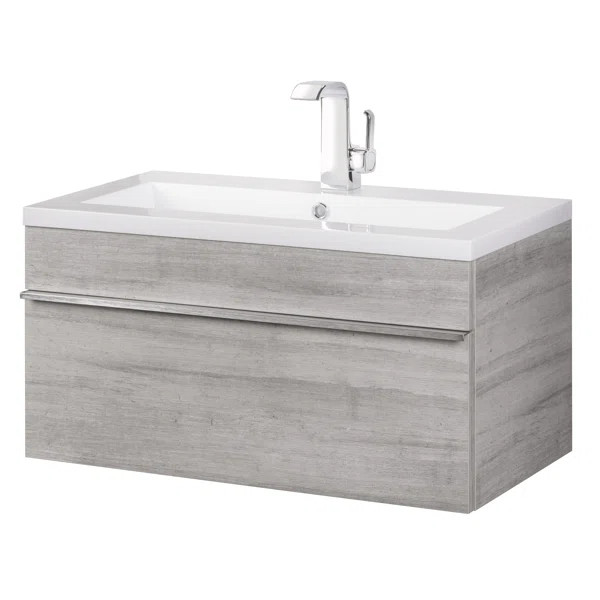 Trough 30" Wall Mounted Single Bathroom Vanity Set | Wayfair North America