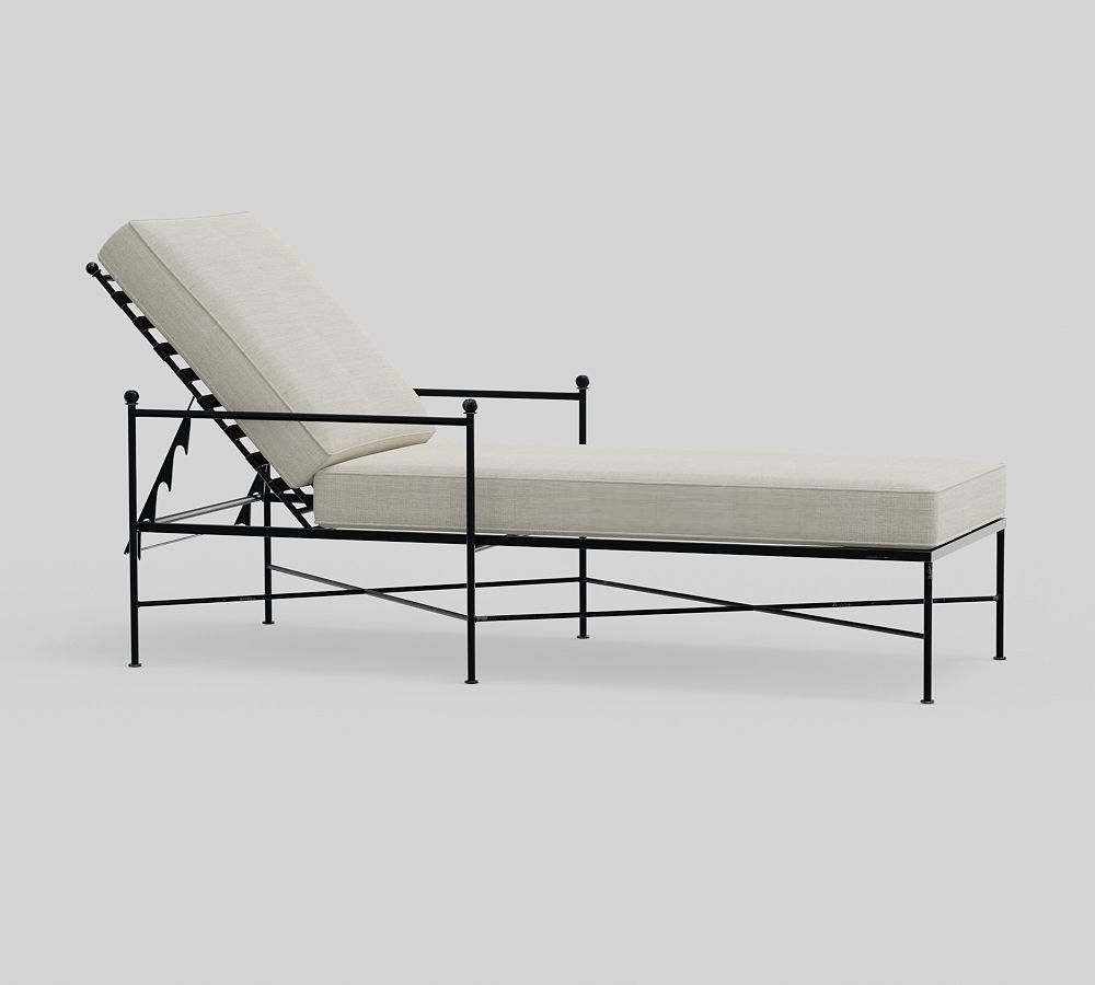 Bowie Metal Chaise Lounge | Pottery Barn (US)