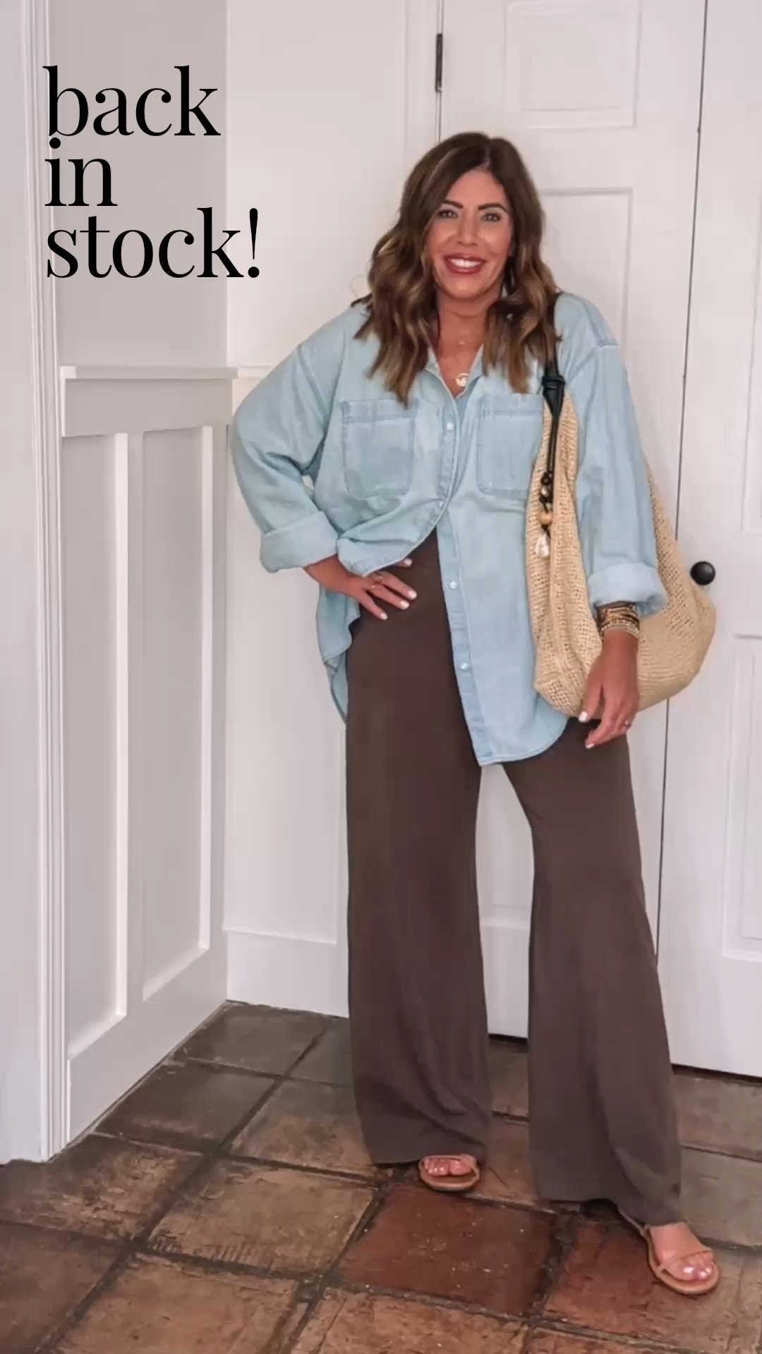 Only a few sizes are back in stock! Y'all sold out this top and for good reason! 

@Aerie anytime woven denim top - I'm wearing a size medium 

@Aerie OG cotton wide leg pants - size medium - on sale 25% off

@Aerie OG green cotton joggers - size medium - on sale 25% off

Tkees Look for less sandals under $20 vs $65

Over 40 style, fall outfits women, mom style, autumn outfits, look for less

#LTKSaleAlert #LTKOver40 #LTKMidsize