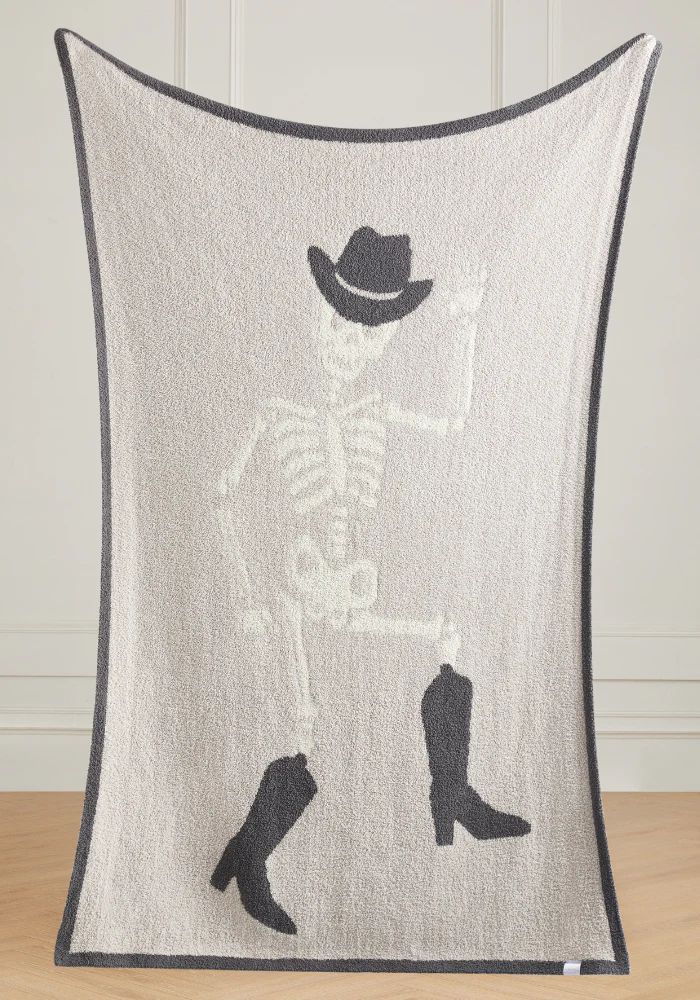 TSC x Sarah Knuth- Skeleton Cowboy Buttery Blanket | The Styled Collection