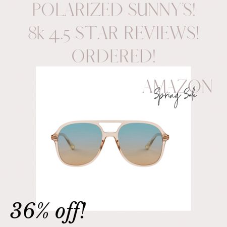 Polarized Sunny’s on sale! Ordered these! 

Women’s fashion | Amazon Fashion | amazon style | amazon sunglasses | beach outfit | vacation outfit | travel | amazon dress | amazon dresses | Summer outfit | summer outfits | summer trends |  matching set | two piece set | summer dress | summer dresses | dress | dresses | jumpsuit | Maxi dress | amazon dress | amazon fashion | amazon style | outfit inspo | outfit idea | outfit ideas | wedding guest | wedding guest dress | country concert | day date | brunch outfit | brunch dress | swim | swimsuit | swimsuit coverup | date night dress | beach | travel | family photos | summer heels | summer sandals | sandals | travel outfit | Nashville outfit | beach | beach dress | vacation dress | resort dress | resort outfit | vacation outfit | 

#LTKsalealert #LTKstyletip #LTKfindsunder50