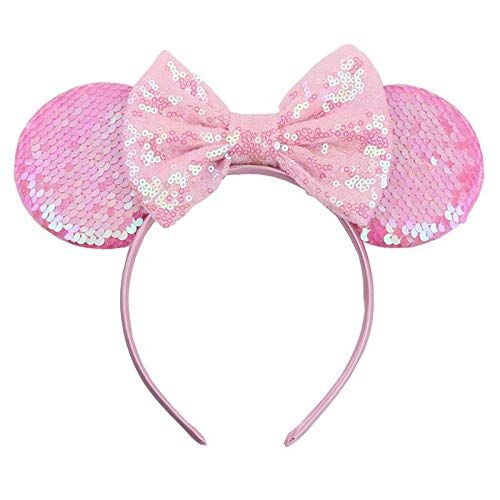 Mouse Ears Headbands Shiny Bows Mouse Ears Princess Decoration Cosplay Costume Party for Kids Girls  | Amazon (US)