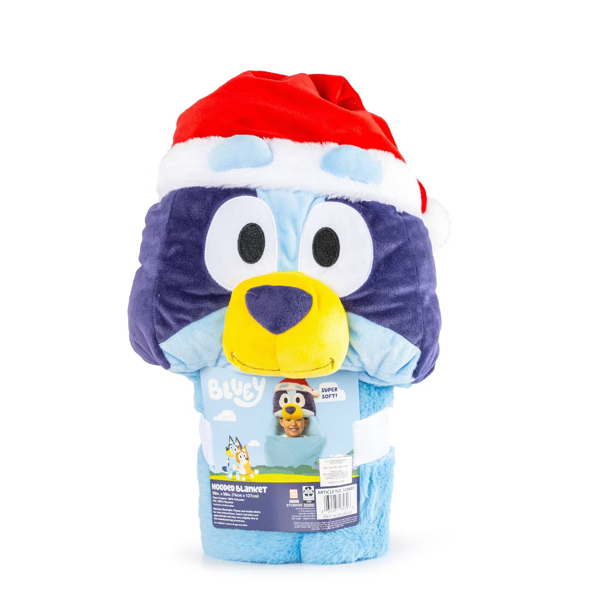 Bluey Santa Hat Hooded Blanket | Target