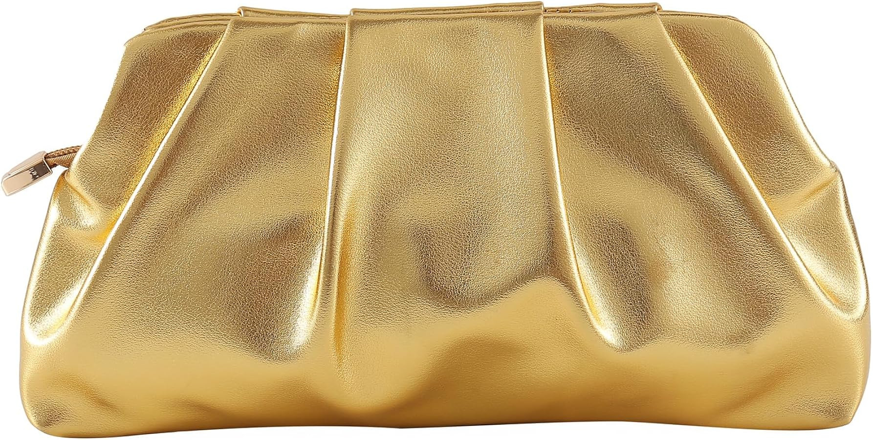 Evening Bag for Women Ruched Clutch Purse Detachable Metal Chain Crossbody Bag | Amazon (US)