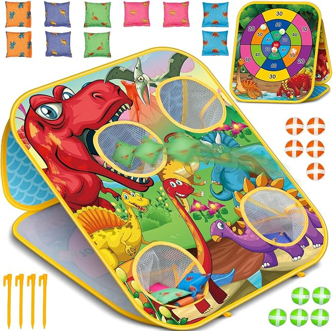 Bean Bag Toss Game for Kids - Cornhole Board Outdoor Toys for Toddlers -Party Activities Carnival... | Amazon (US)