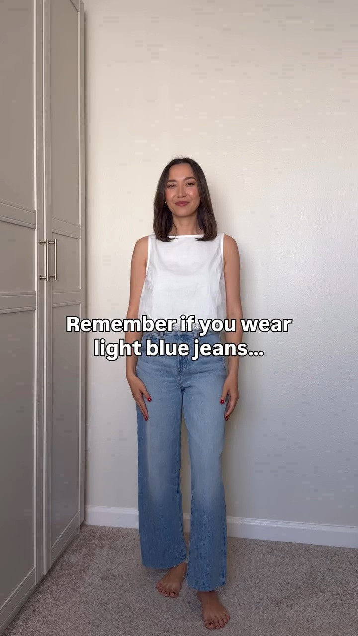 Light blue jeans color combos 

Madewell the PV crop wide leg jeans — size 25 reg, linked to this years style

Cropped wide leg jeans/ styling tips / color combos

#LTKxMadewell #LTKSaleAlert